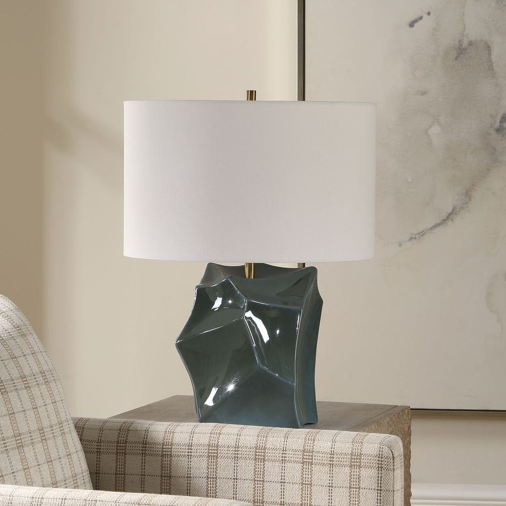Uttermost Prisma Dark Teal Smoky Bronze Table Lamp - Image 3