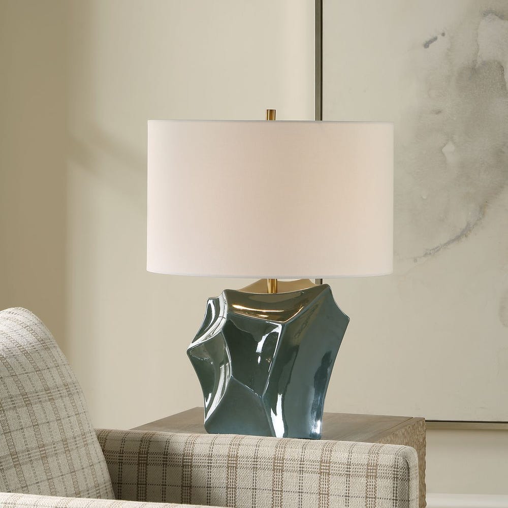 Uttermost Prisma Dark Teal Smoky Bronze Table Lamp - Image 1