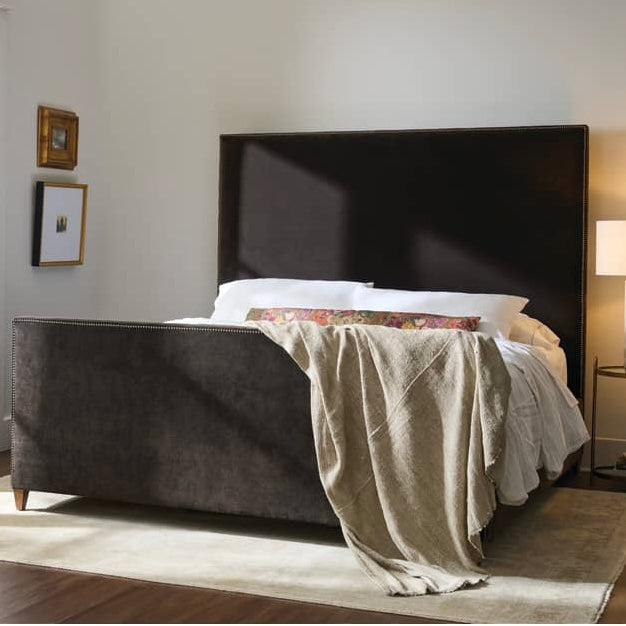 Rowe Furniture Glenwood 72" High California King Size Upholstered Bed with Welt Trim ~ Available To Custom Order In All Fabrics - Image 1