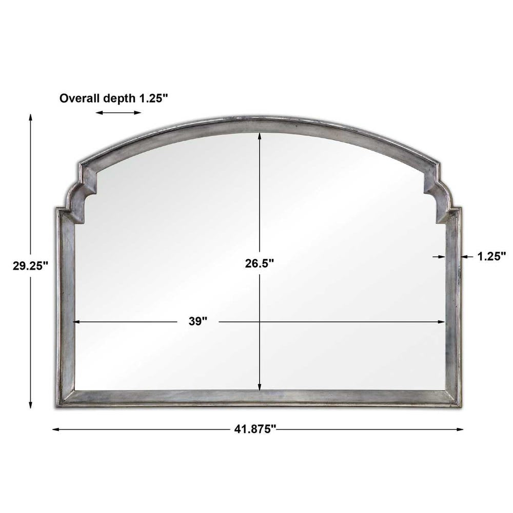 Uttermost Via Della Antique Silver Leaf Mirror - Image 3