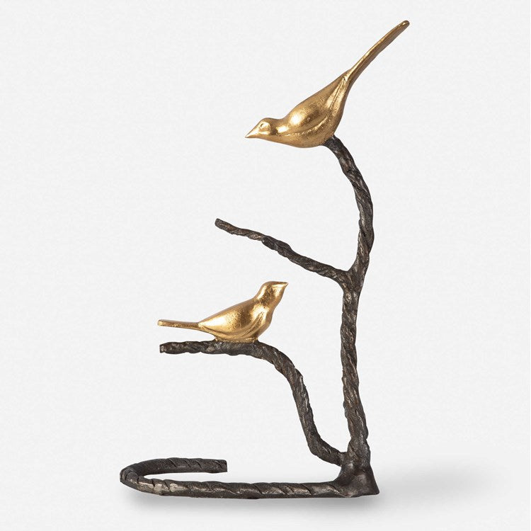 Uttermost Birds on a Limb Iron Sculpture - Image 3