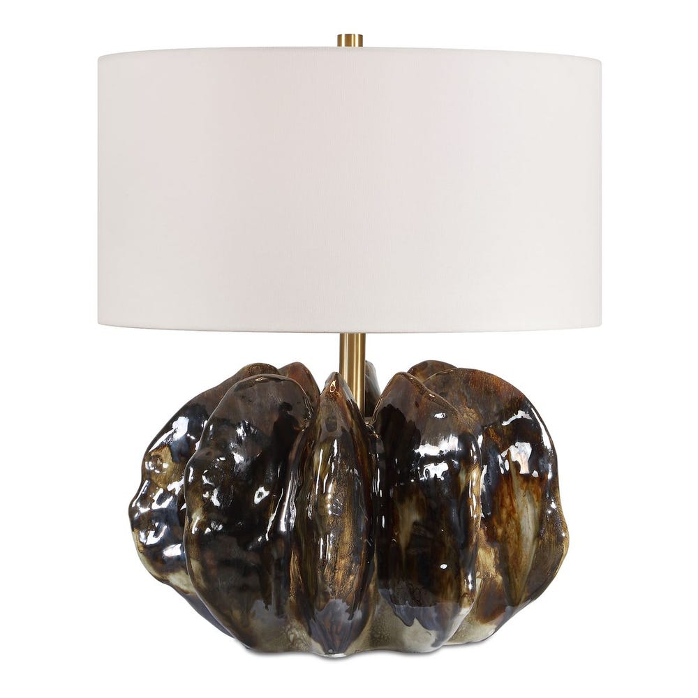 Uttermost Jaudon Deep Ridges Finished In Rich Dark Browns Table Lamp - Image 3