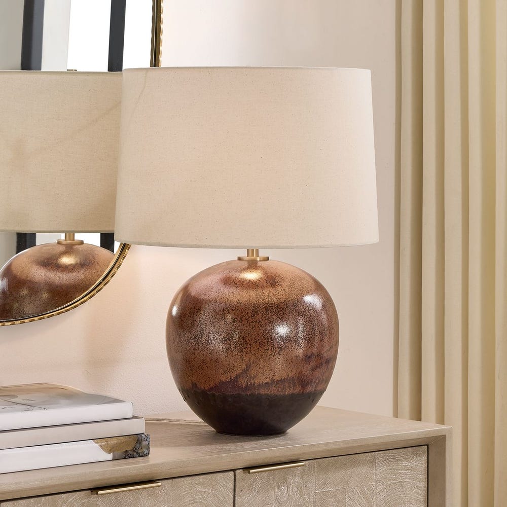 Uttermost Brownell Dark Shades Of Chocolate Table Lamp - Image 1