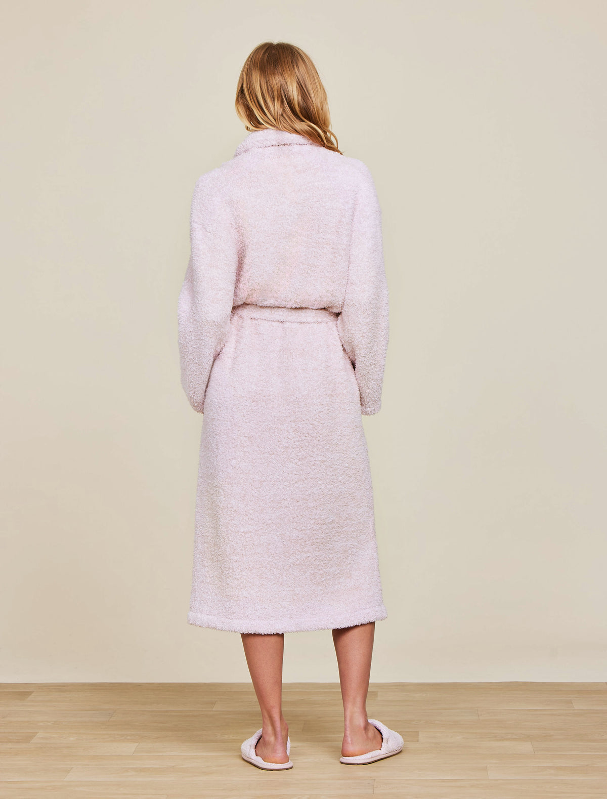 Barefoot Dreams Cozychic Adult Robe ~ Heathered Dusty Rose & White ~ Available in 4 Sizes - Image 3