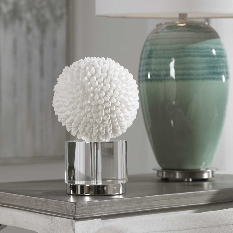 Uttermost Cascara Faux Sea Shells With Crystal Base Sculpture - Image 2