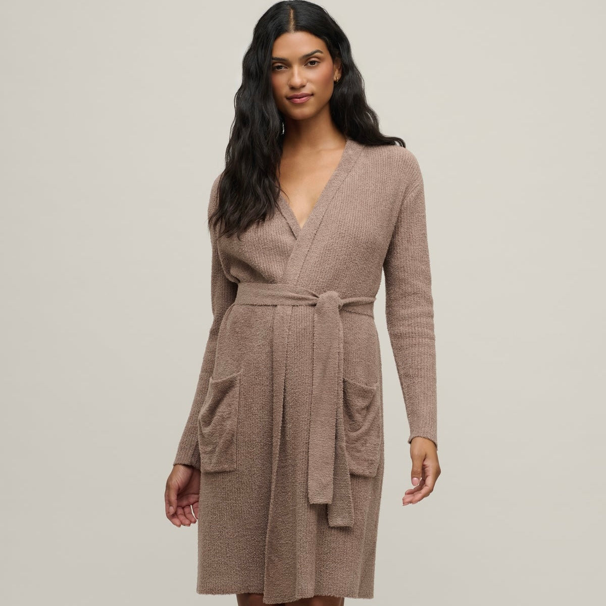 Barefoot Dreams CozyChic Lite Ribbed Robe ~ Sable ~ Available In 3 Sizes