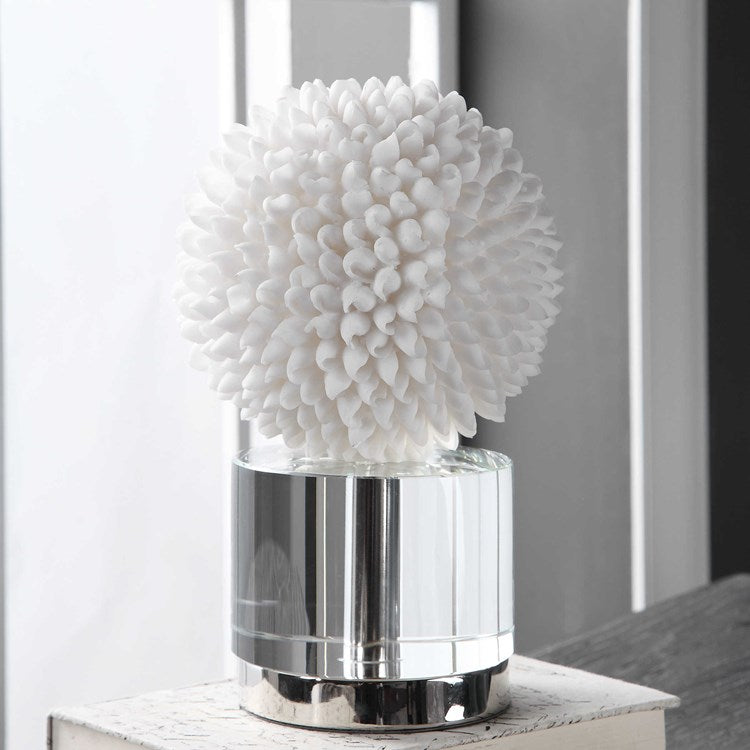 Uttermost Cascara Faux Sea Shells With Crystal Base Sculpture - Image 1