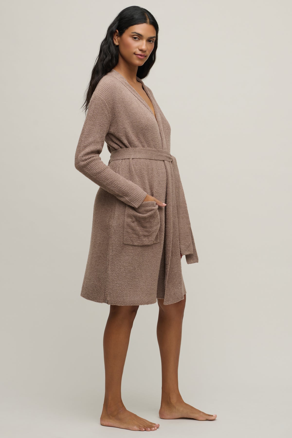 Barefoot Dreams CozyChic Lite Ribbed Robe ~ Sable ~ Available In 3 Sizes - Image 2