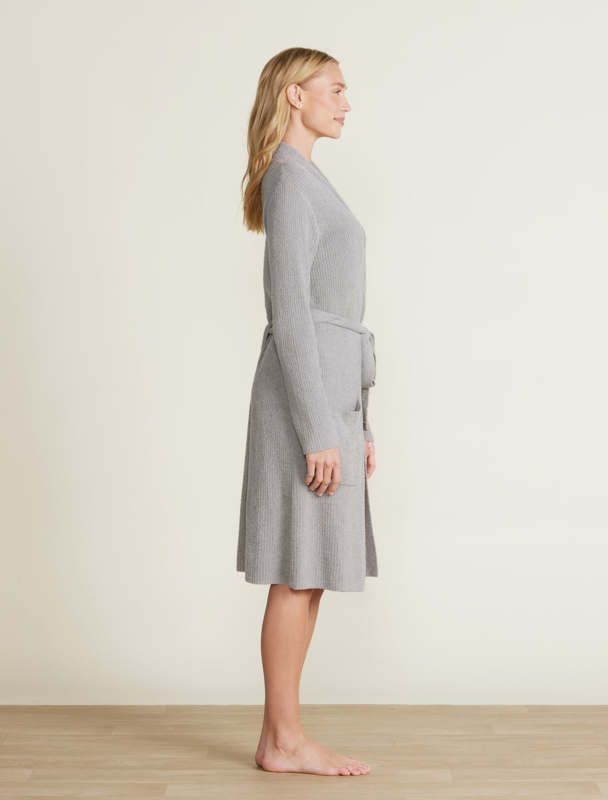 Barefoot Dreams CozyChic Lite Ribbed Robe ~ Dove Gray ~ Available In 3 Sizes - Image 2