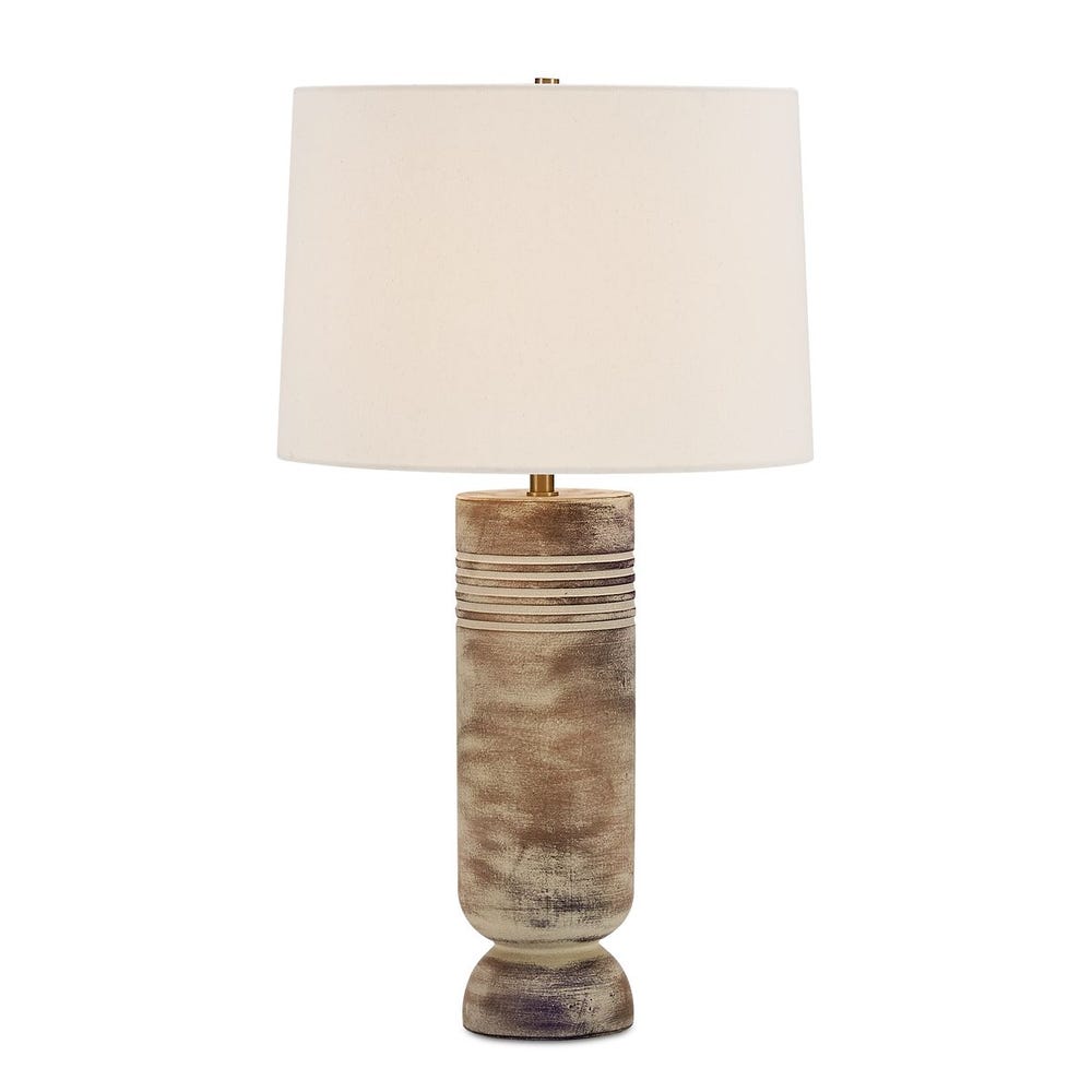 Uttermost Vale Warm Beige Table Lamp With Warm White Linen Shade - Image 3