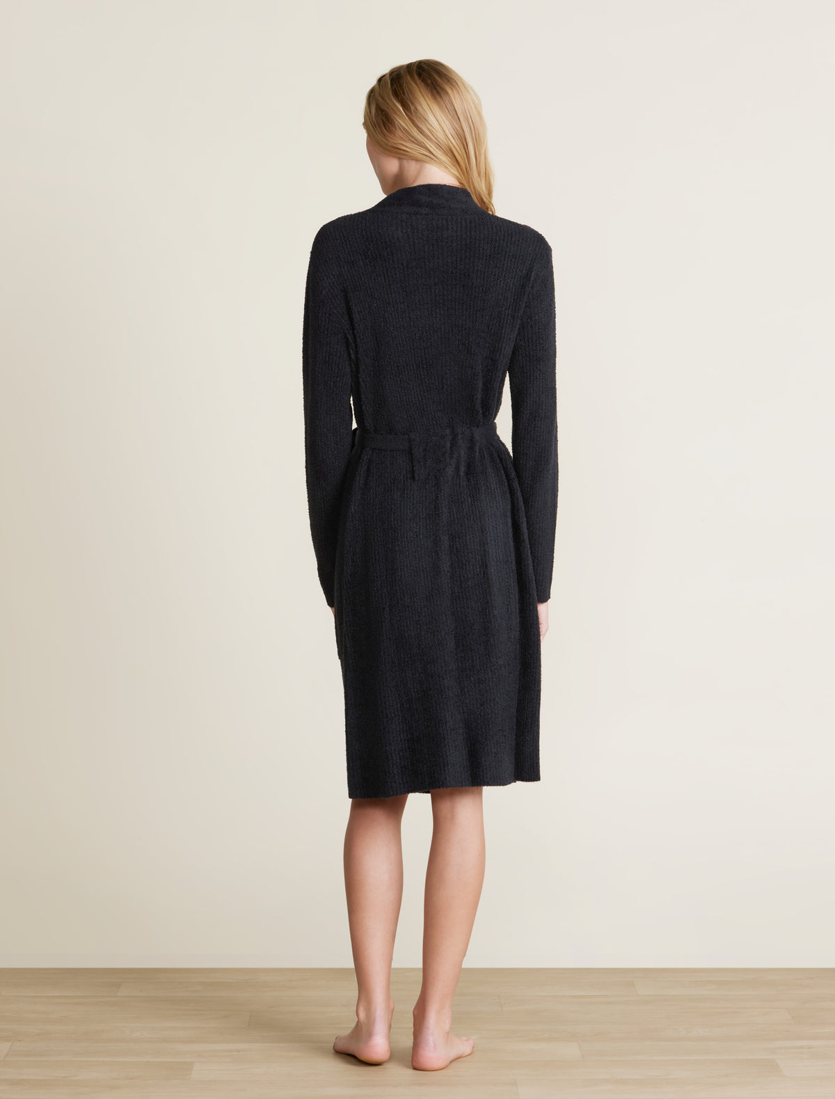 Barefoot Dreams CozyChic Lite Ribbed Robe ~ Black ~ Available In 3 Sizes - Image 3