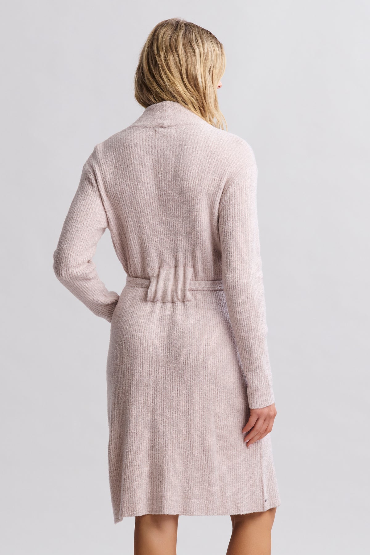 Barefoot Dreams CozyChic Lite Ribbed Robe ~ Faded Rose & Pearl ~ Available In 3 Sizes - Image 3