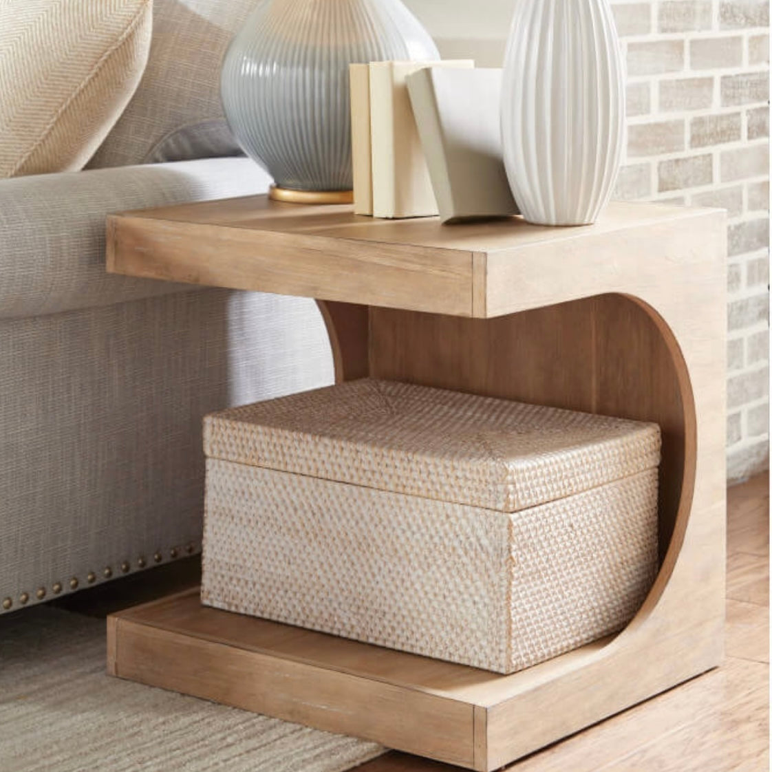 Rowe Furniture Dune Modern Wood Rectangle End Table - Image 3