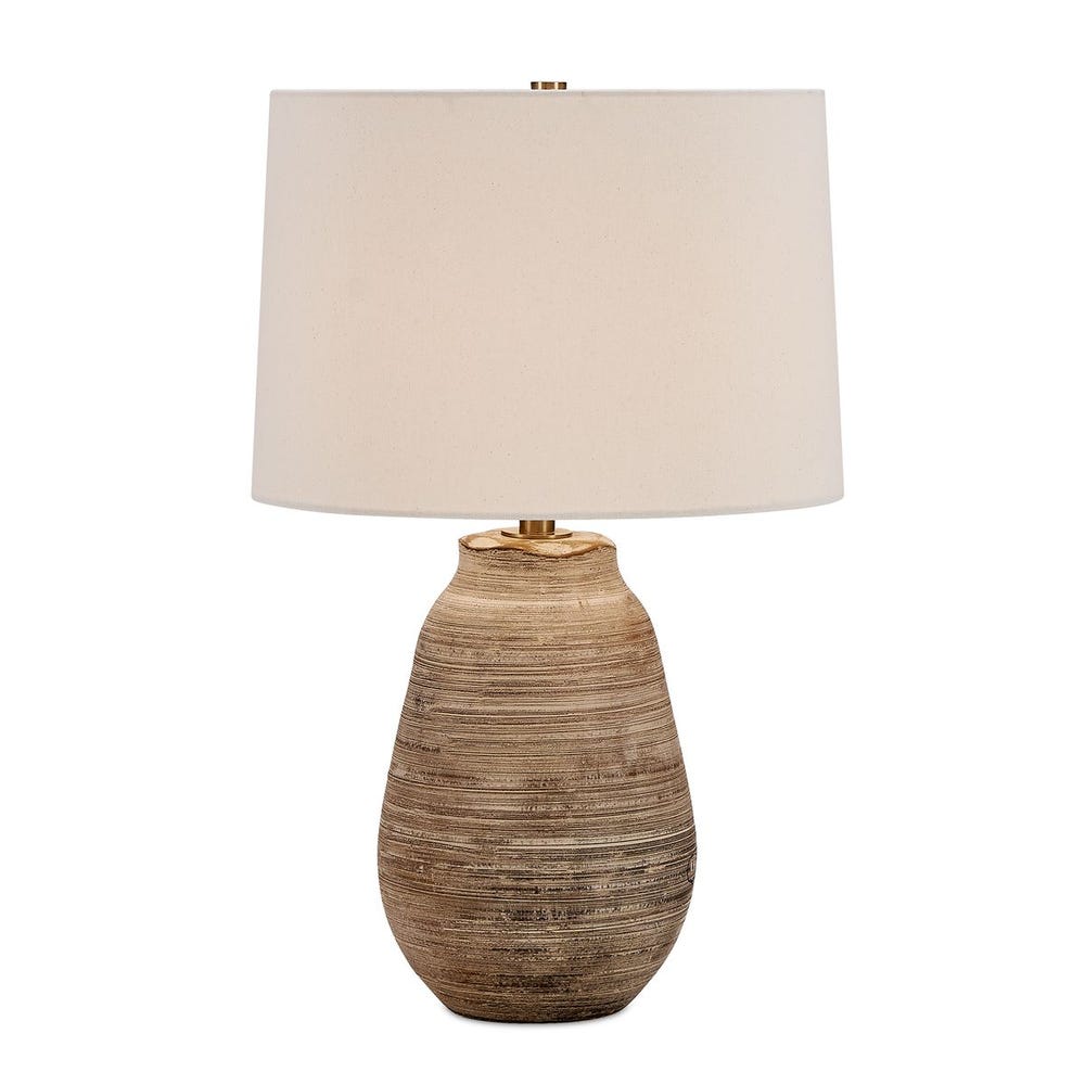 Uttermost Tonachio Distressed Light Gray With Rustic Brown Table Lamp - Image 3