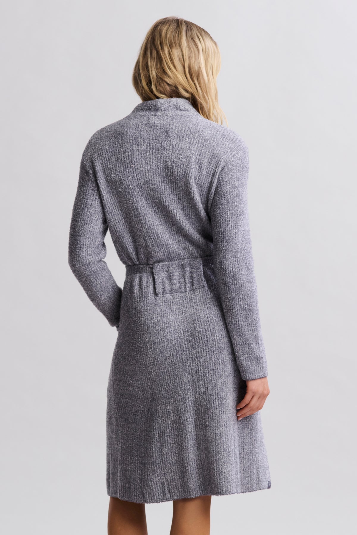 Barefoot Dreams CozyChic Lite Ribbed Robe ~ Pacific Blue & Pearl ~ Available In 3 Sizes - Image 3