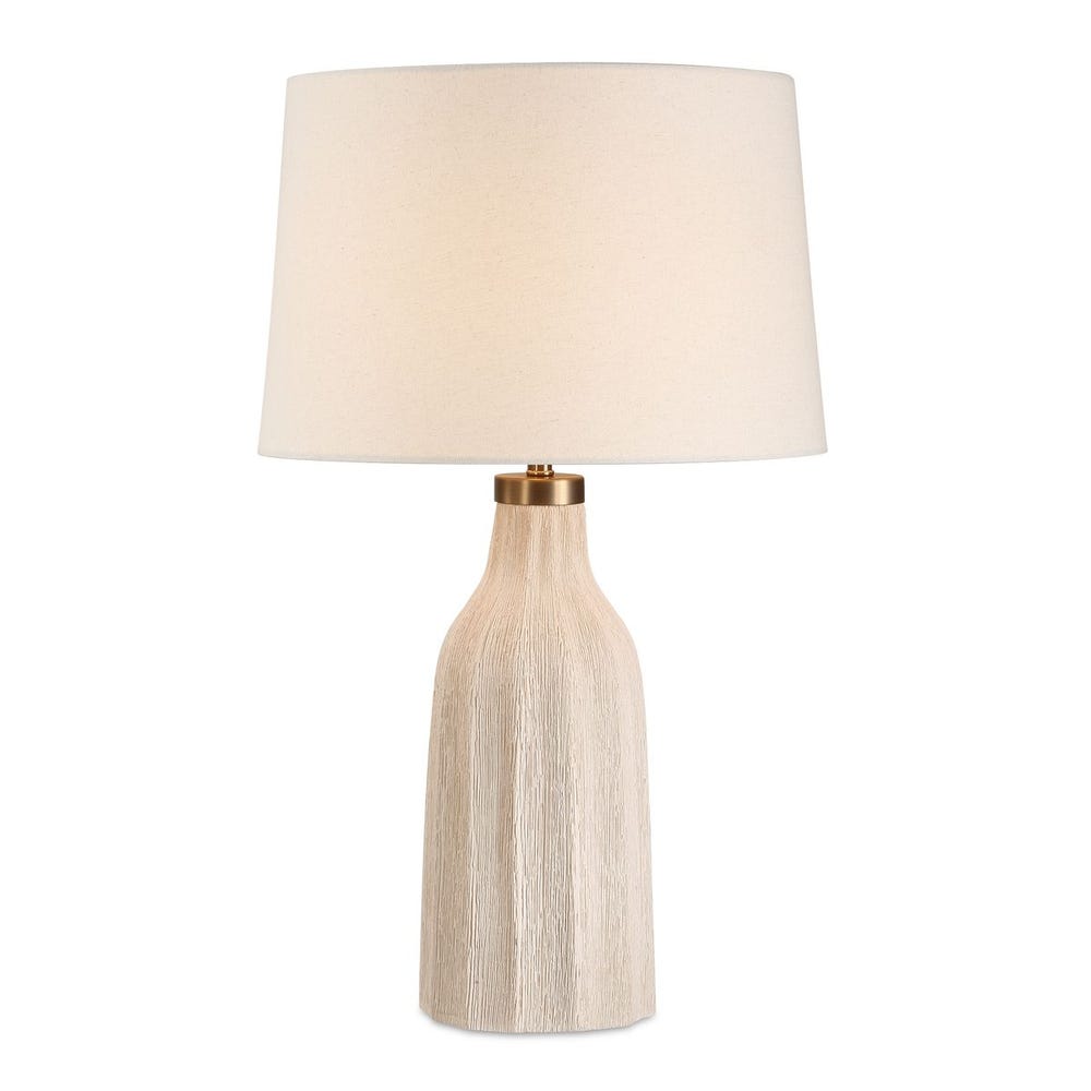 Uttermost Maddox Warm Cream And Antique Brass Table Lamp - Image 3