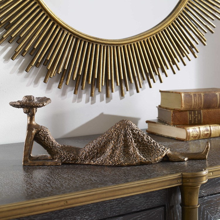 Uttermost Summer Days Antiqued Bronze Sculpture - Image 1