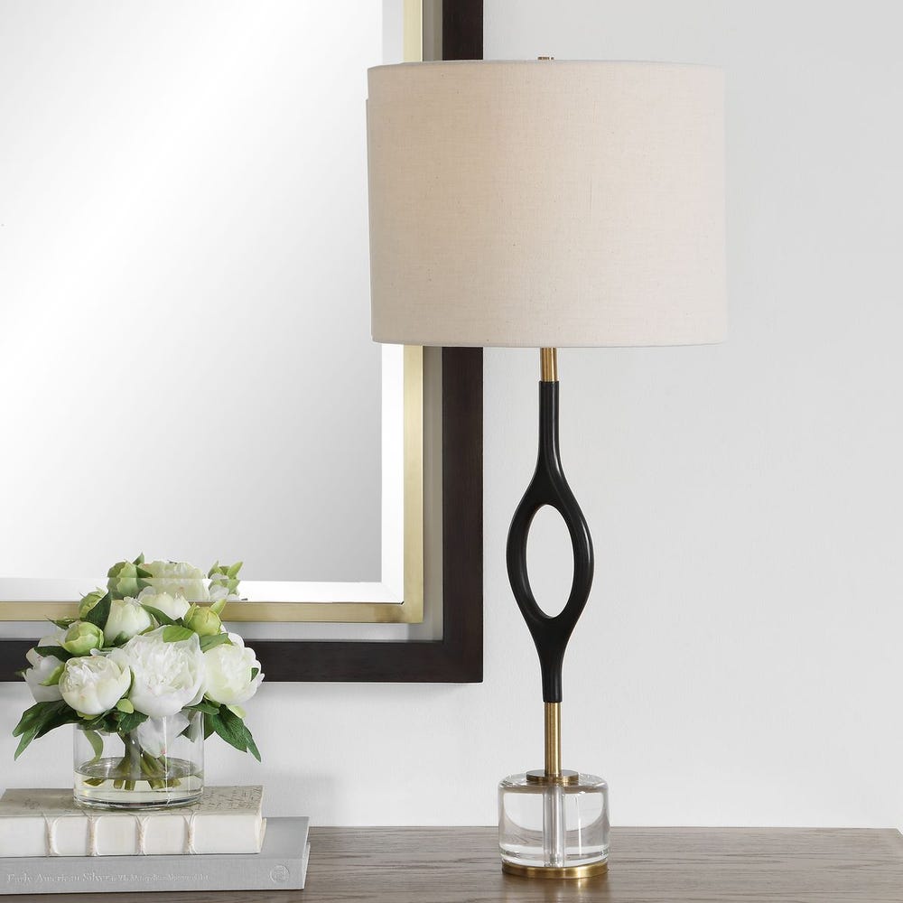 Uttermost Maryam Warm Black Iron Cordless Buffet Lamp - Image 1