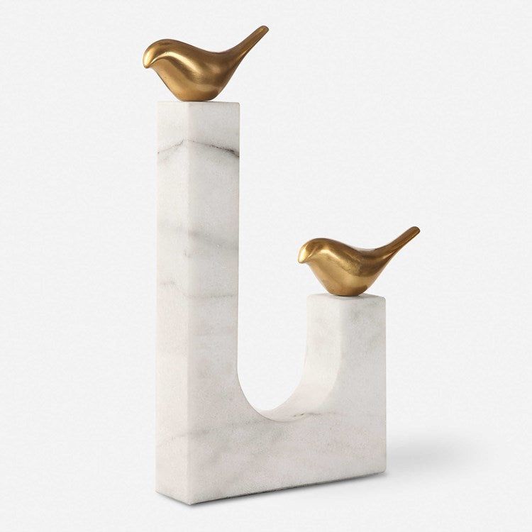 Uttermost Songbirds Brass Sculpture - Image 2