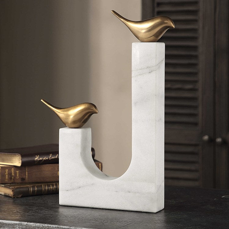 Uttermost Songbirds Brass Sculpture - Image 3