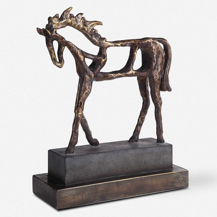 Uttermost Titan Horse Antiqued Bronze Sculpture - Image 2