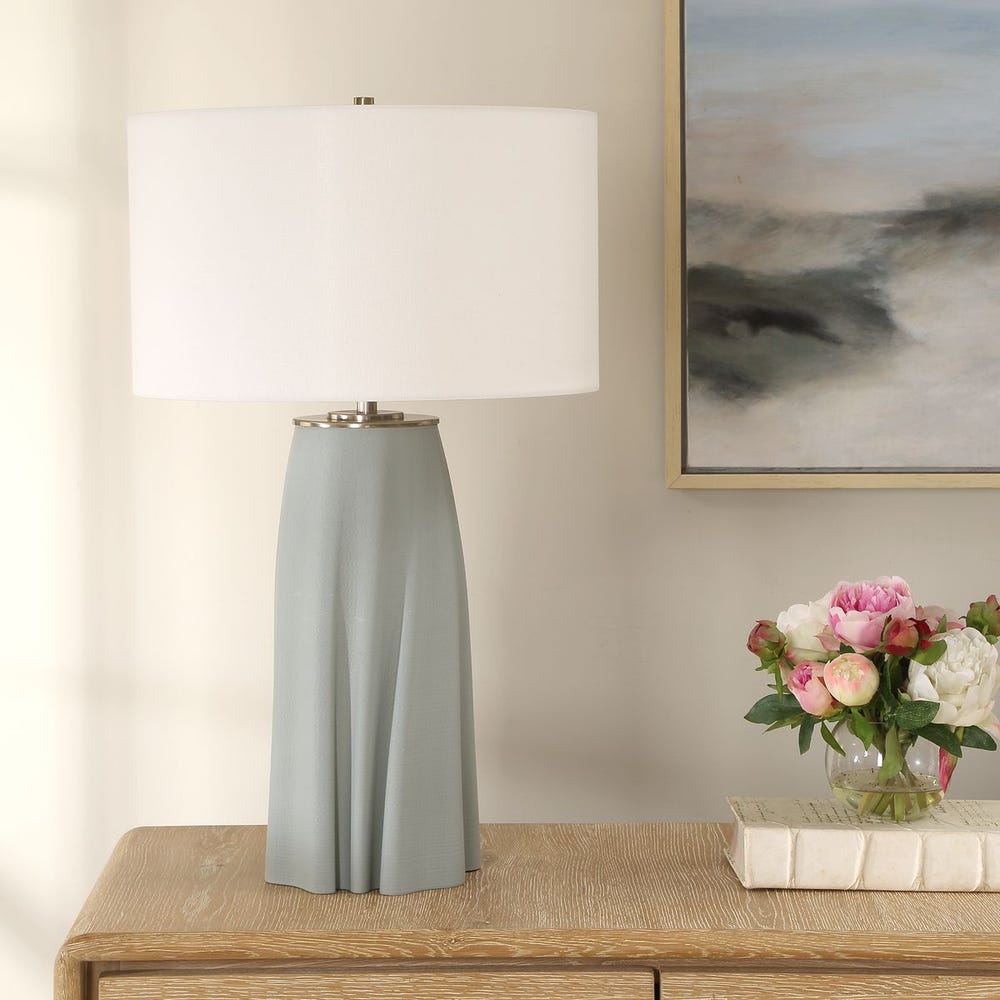 Uttermost Cover Up Muted Light Blue Table Lamp - Image 2