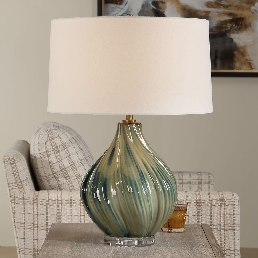 Uttermost Tausha Muted Greens And Blues Table Lamp - Image 1