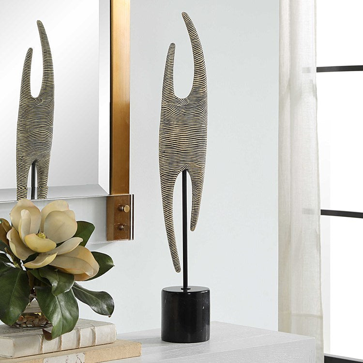 Uttermost Pochette Black and White Sculpture - Image 3