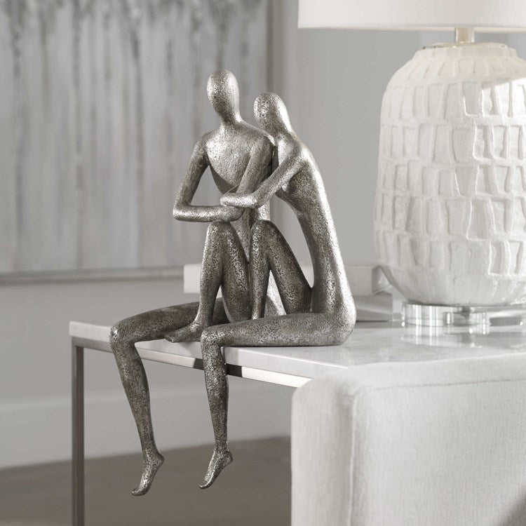 Uttermost Courtship Antique Nickel Figurine - Image 1