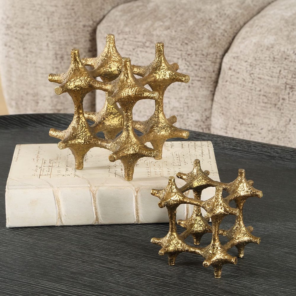 Uttermost Gilded Connection Sculptures ~ Set Of 2 - Image 2