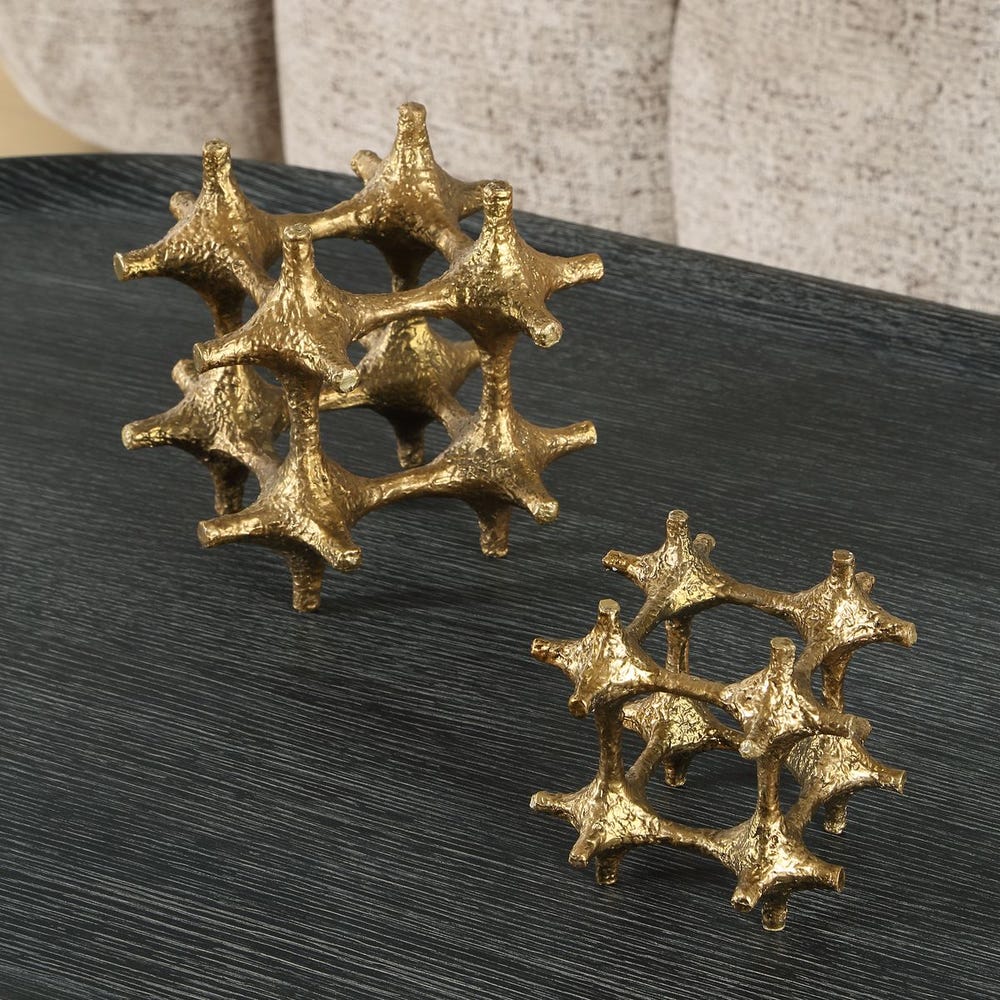 Uttermost Gilded Connection Sculptures ~ Set Of 2 - Image 3
