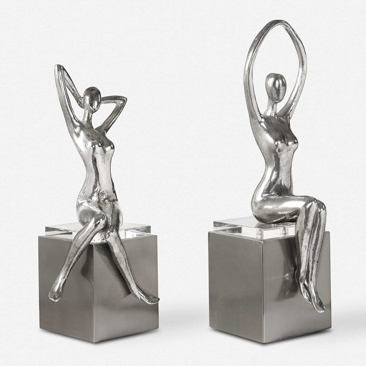 Uttermost Jaylene Tarnished Silver Set of 2 Figurines - Image 2