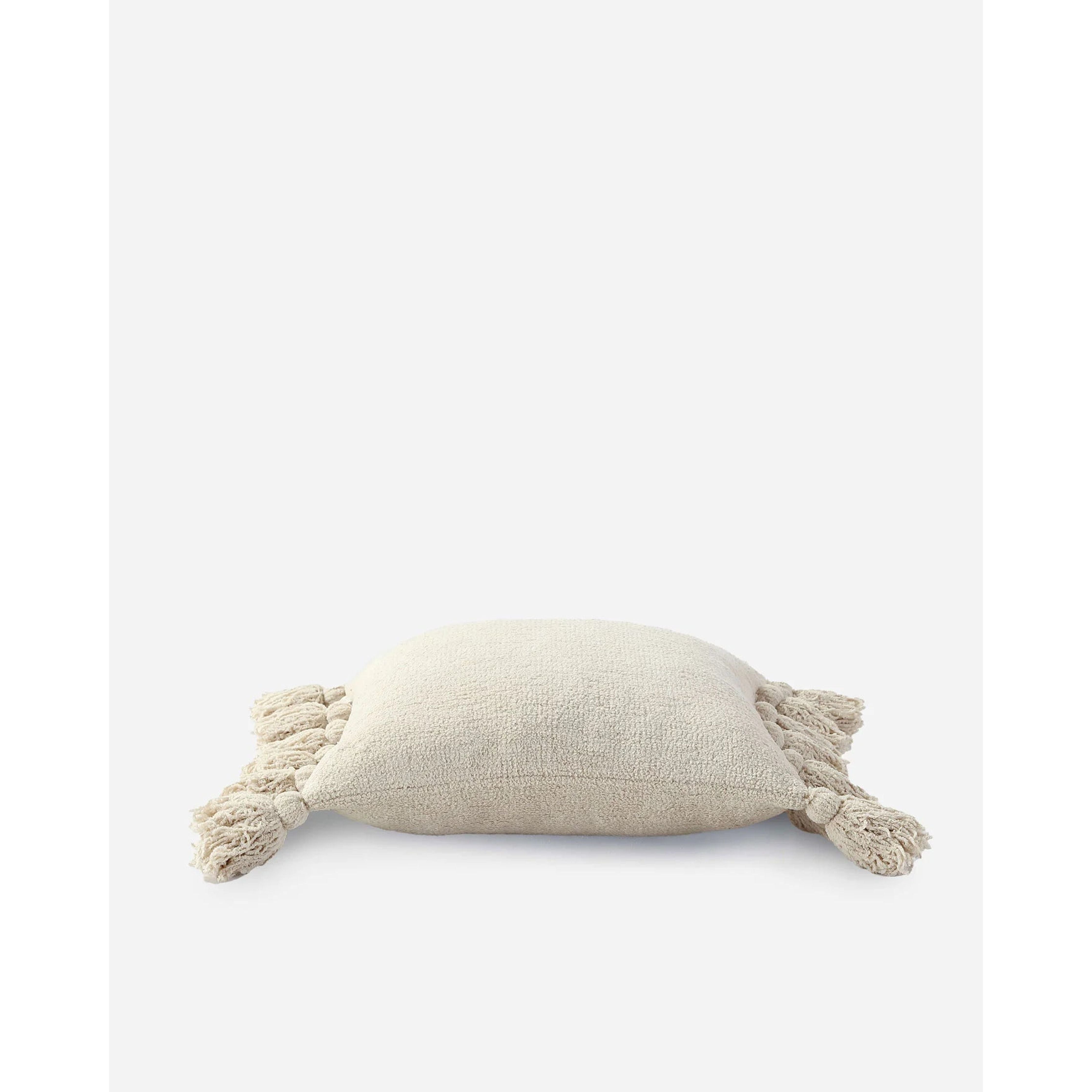 Sunday Citizen Sahara Tan Pom Pom Throw Pillow 20x20 - Image 3