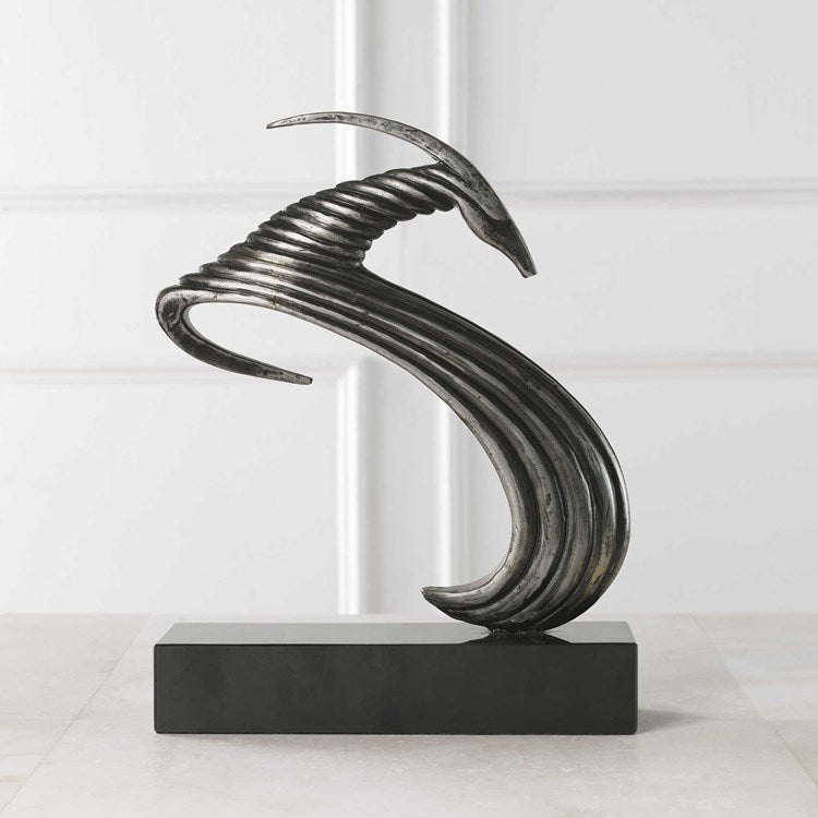 Uttermost Take the Lead Iron Ram Sculpture - Image 1