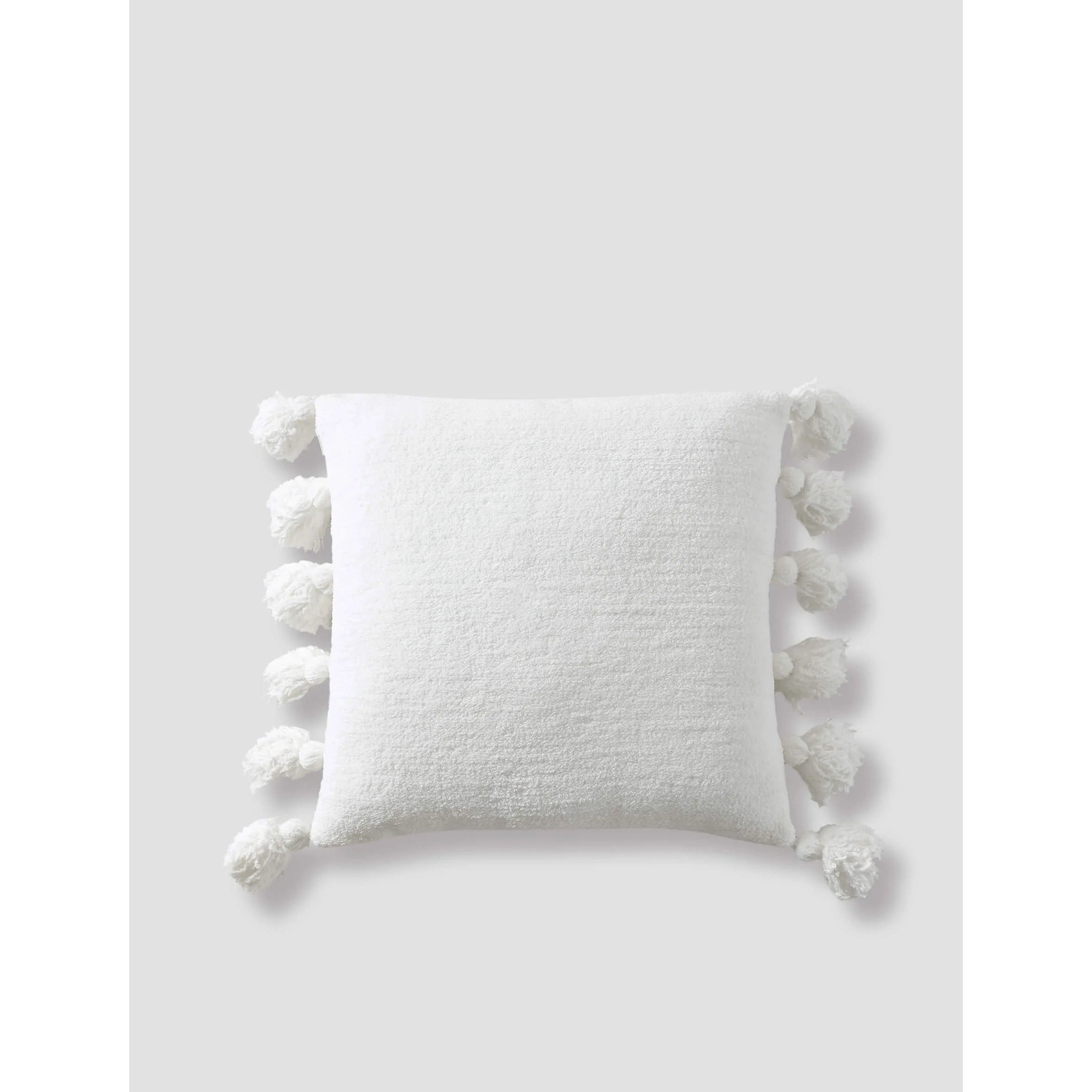 Sunday Citizen Off White Pom Pom Throw Pillow 20×20