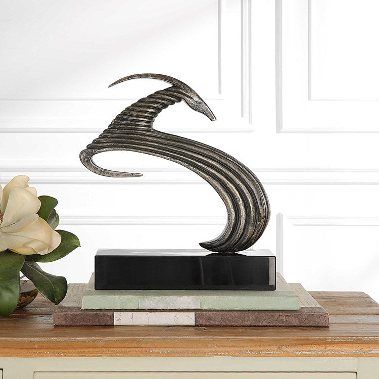Uttermost Take the Lead Iron Ram Sculpture - Image 3