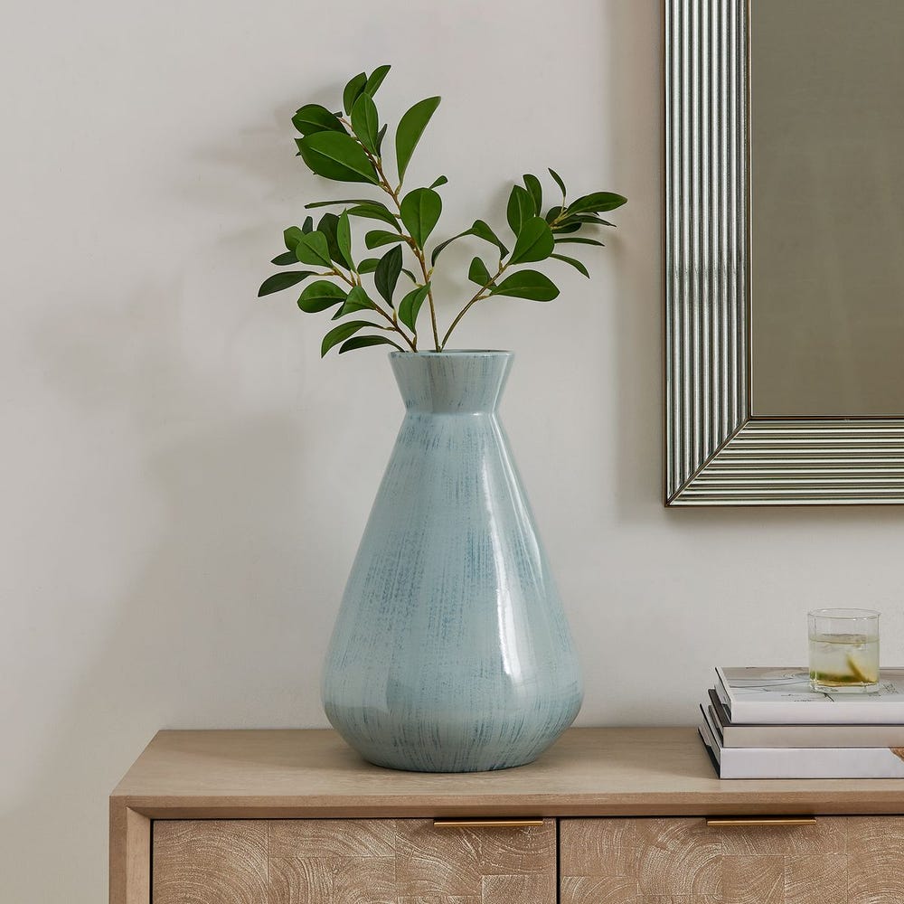 Uttermost Flare Spire Powder Blue Vase ~ Indoor And Outdoor Use - Image 1