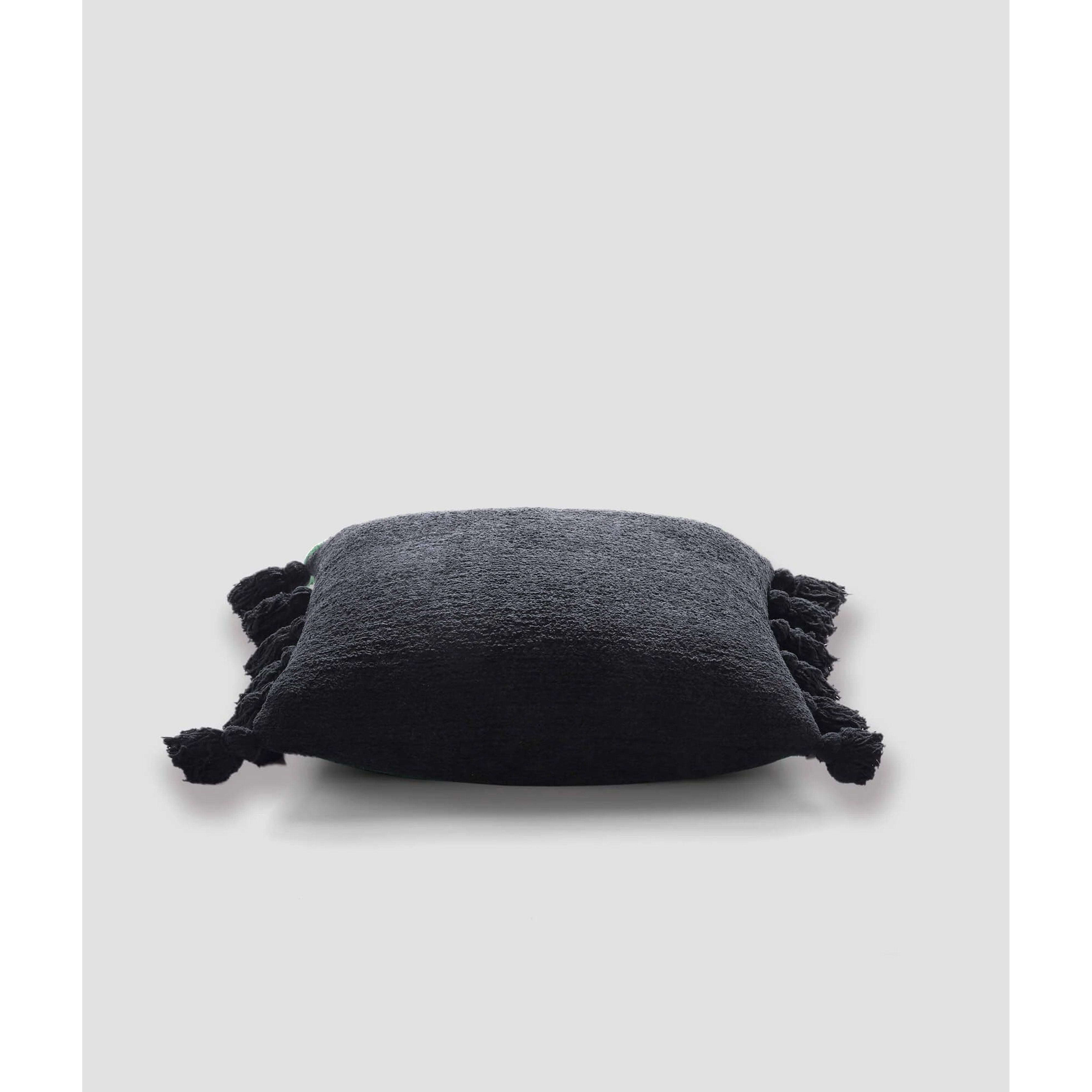 Sunday Citizen Black Pom Pom Throw Pillow 20x20 - Image 2