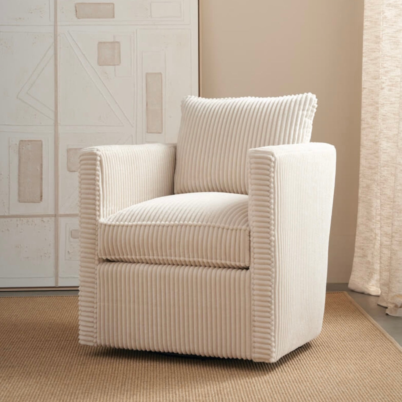 Rowe Furniture Rothko Corduroy Swivel Chair
