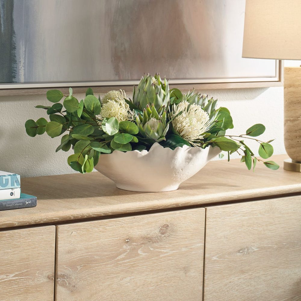 Uttermost Protea Blooms Centerpiece With Lush Eucalyptus Stems - Image 2
