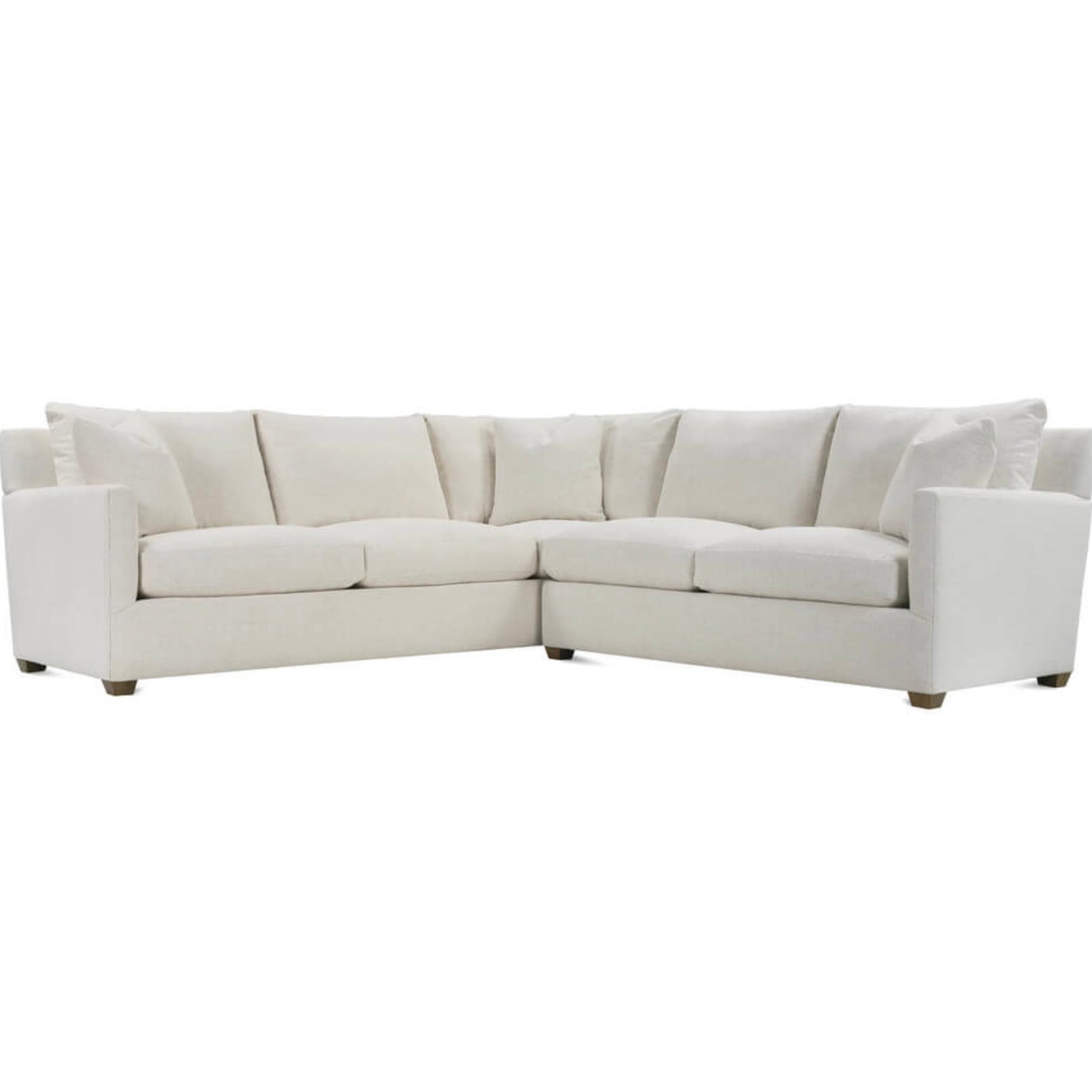 Rowe Furniture Lilah Bone White Plush Chenille Performance Fabric 106” x 110" Sectional ~ Express Collection - Image 3