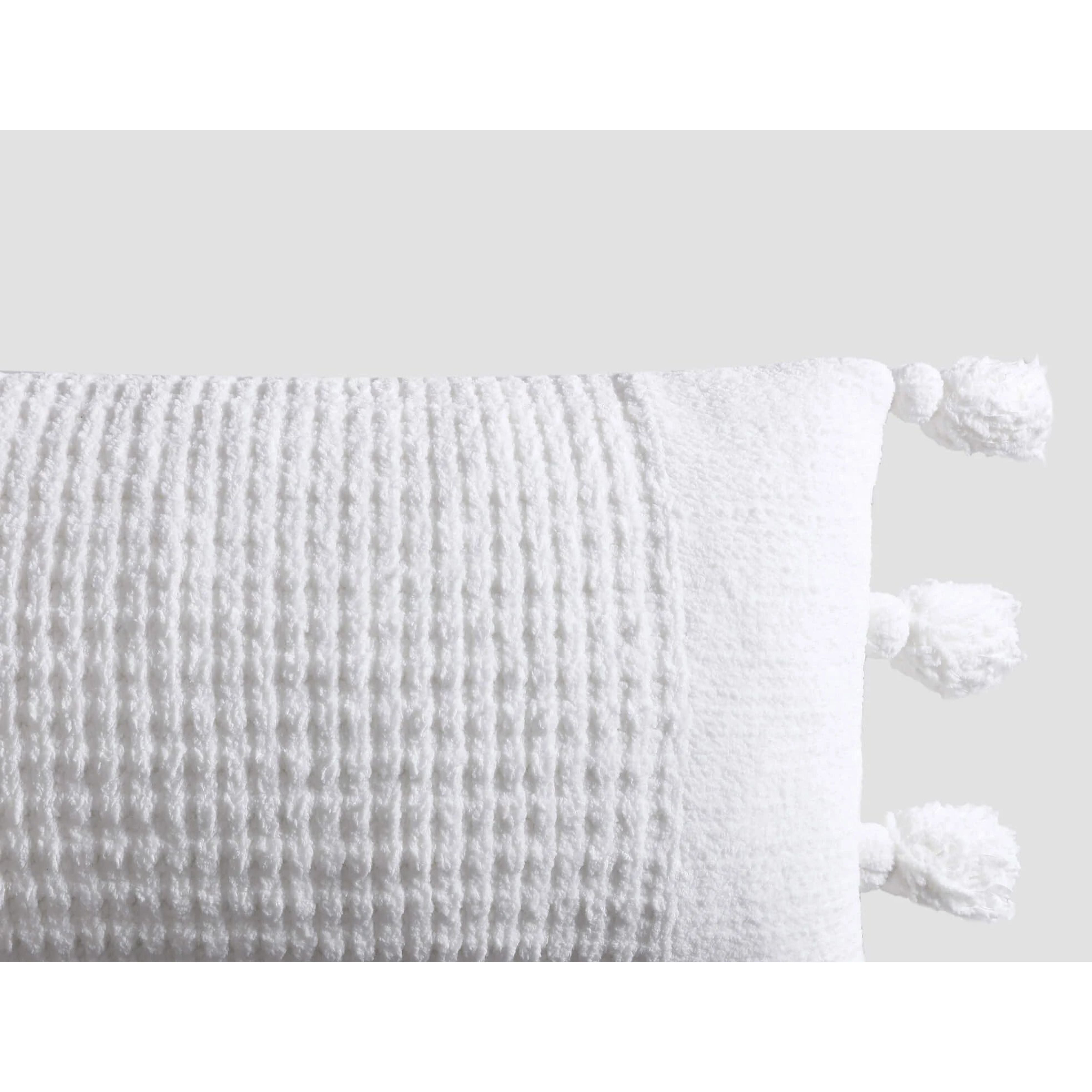 Sunday Citizen Off White Braided Pom Pom Lumbar Pillow 36 x 14 - Image 2