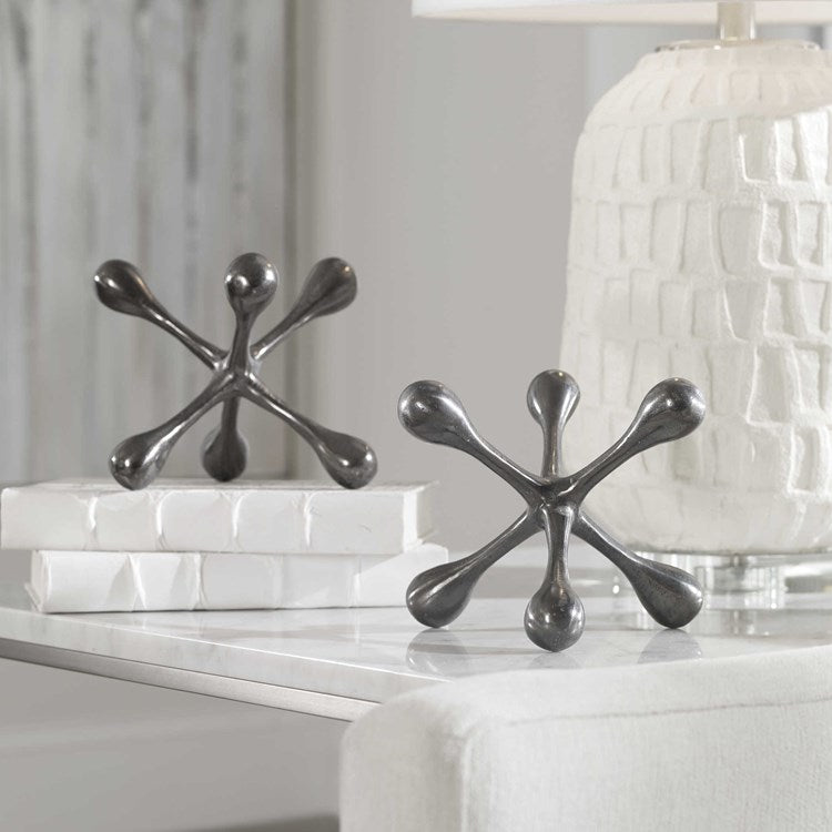 Uttermost Harlan Black Nickel Set of 2 Objects - Image 1
