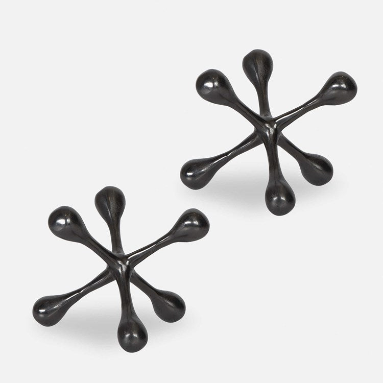 Uttermost Harlan Black Nickel Set of 2 Objects - Image 2