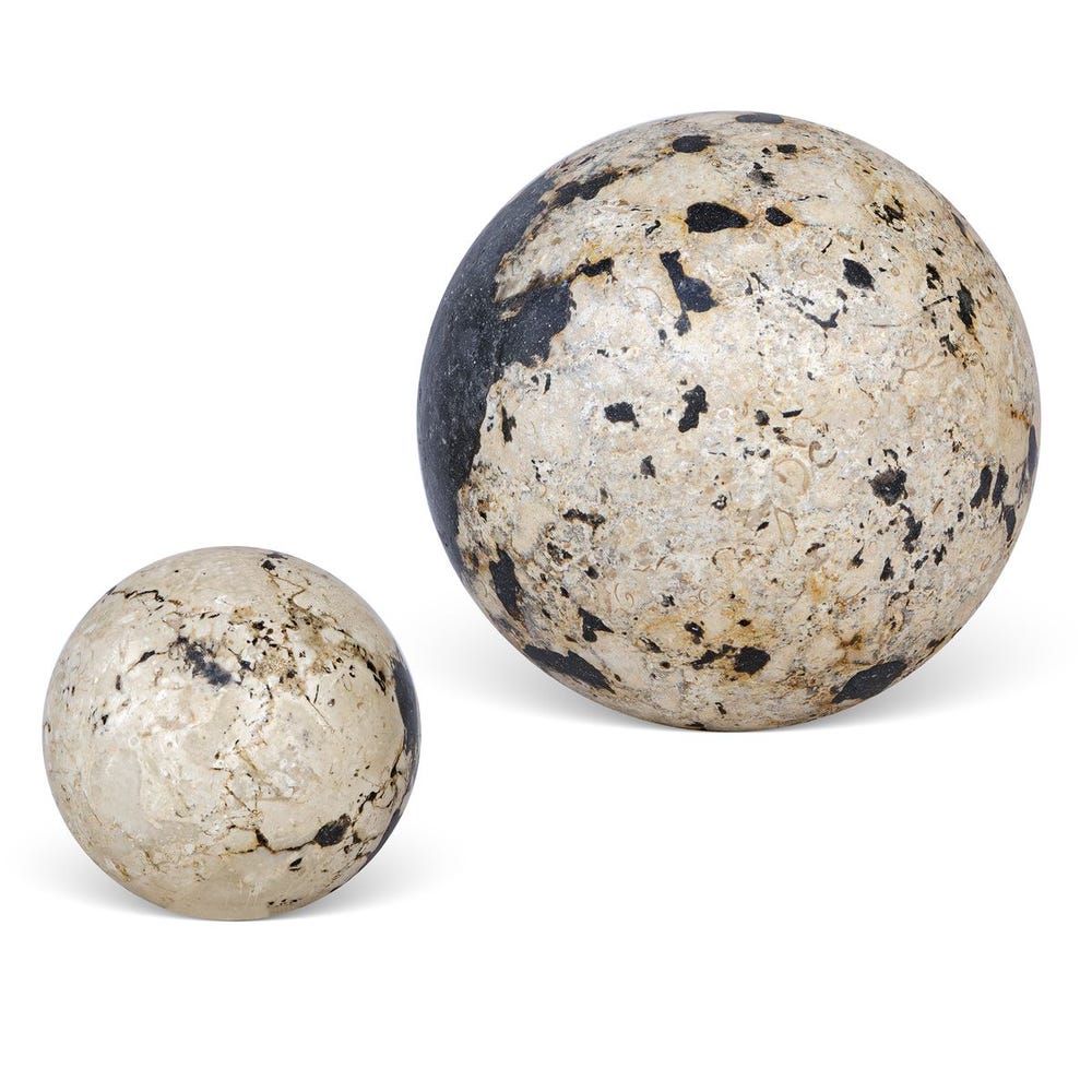 Uttermost Nouveau Stone Spheres ~ Set Of 2 ~ Indoor And Outdoor Use - Image 2