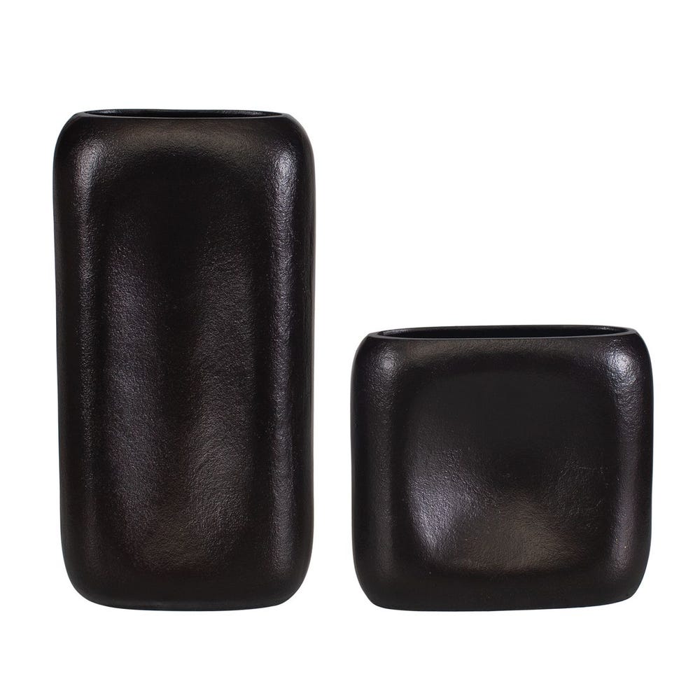Uttermost Anodic Deep Brown Vases~ Set Of 2 - Image 1