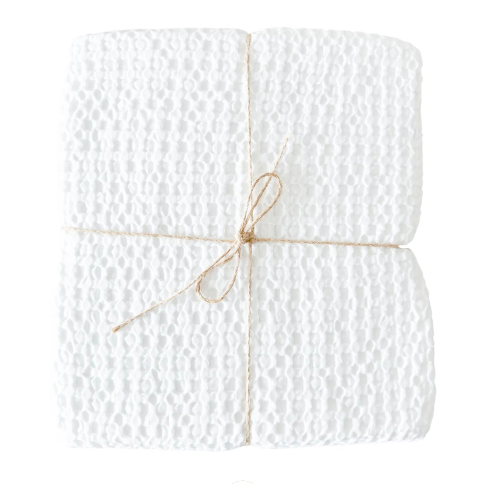 Anaya Home Stonewashed Cotton King Bed Blanket ~ White  ~ DREAMY BEDDING SALE ~ Limited Quantity - Image 1