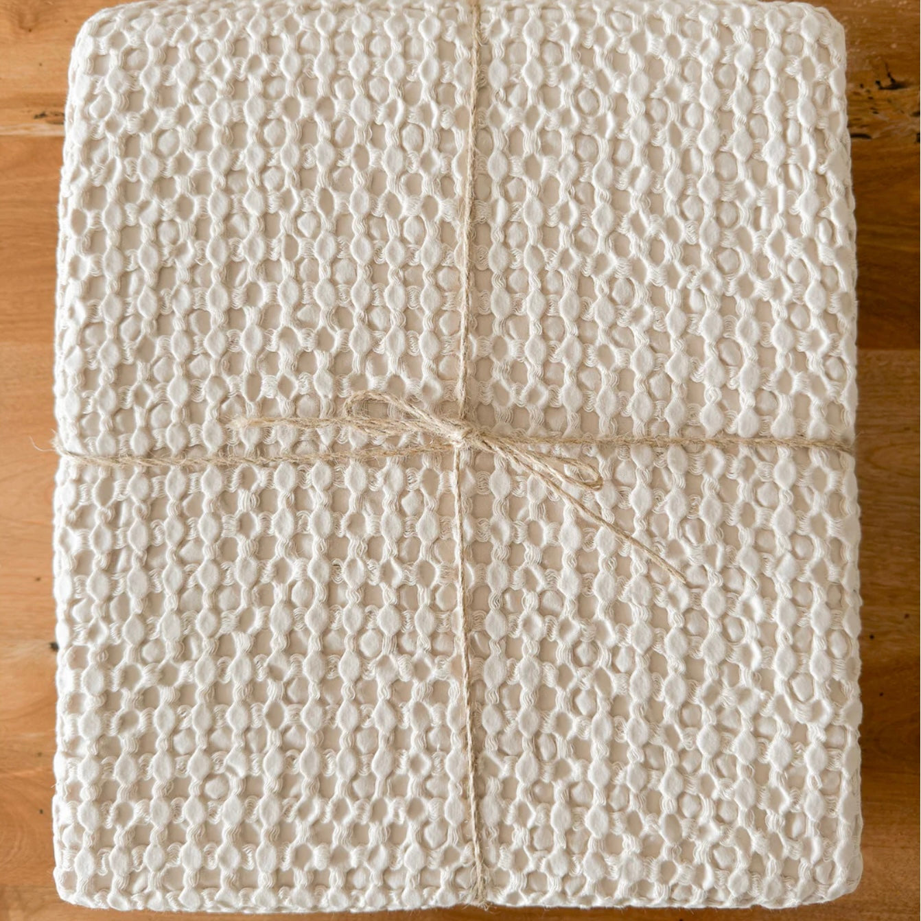 Anaya Home Stonewashed Cotton Queen Bed Blanket ~ Almond Beige ~ DREAMY BEDDING SALE ~ Limited Quantity - Image 1