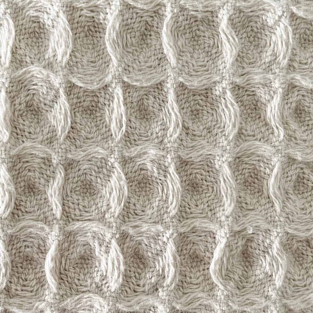 Anaya Home Turkish Cotton Waffle Throw Blanket 50x70  ~ Antique Beige  ~ DREAMY BEDDING SALE ~ Limited Quantity - Image 2
