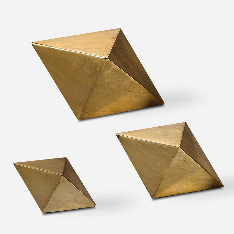 Uttermost Rhombus Set of 3 Tabletop Sculptures - Image 2